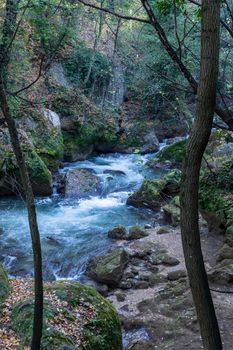 ancient bridge of the bull along the black river of terni