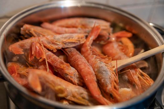 tomato fish soup with seafood