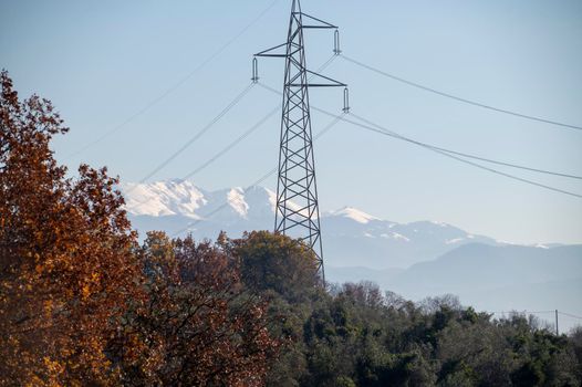 snow-capped mountains in the area of ​​Terminillo, province of rieti