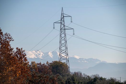 snow-capped mountains in the area of ​​Terminillo, province of rieti