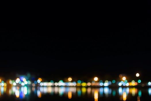 Bokeh lights background of town