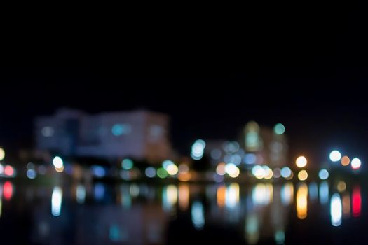 Bokeh lights background of town