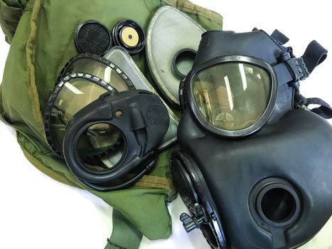 Gas masks used in military