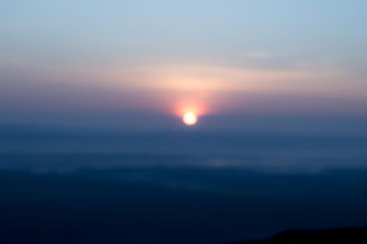 Landscape morning sun and mountain view of the day