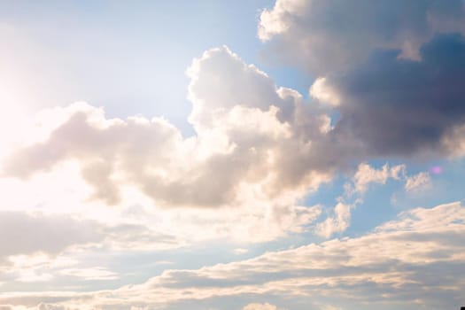 Sky and cloud with sunlight of the day