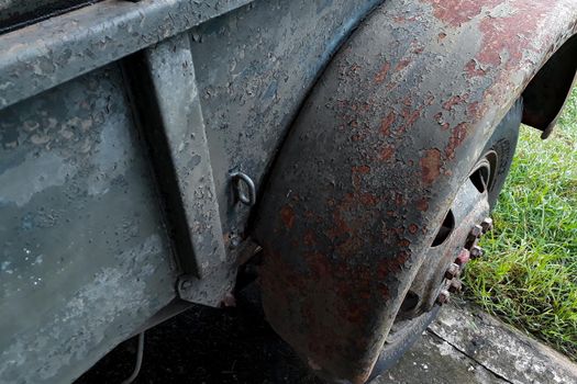 Surface of the car that has been corroded