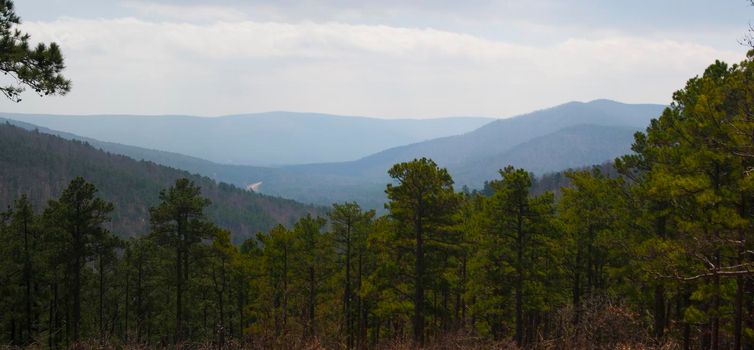 The Ouachita Mountains seen from the Talimena Scenic Drive in southeast Oklahoma