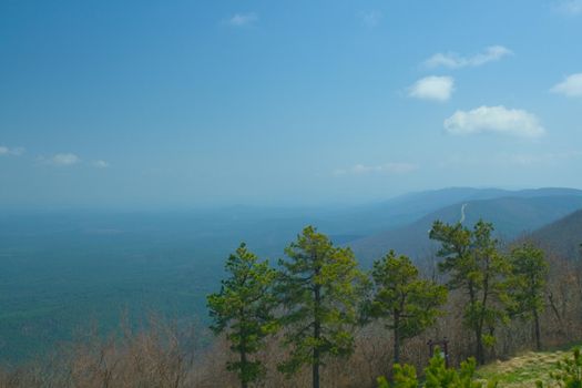 The Ouachita Mountains seen from the Talimena Scenic Drive in southeast Oklahoma