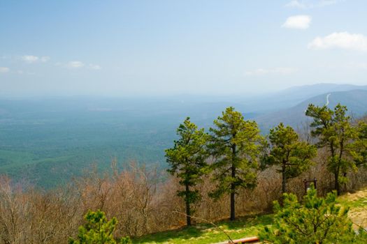 The Ouachita Mountains seen from the Talimena Scenic Drive in southeast Oklahoma