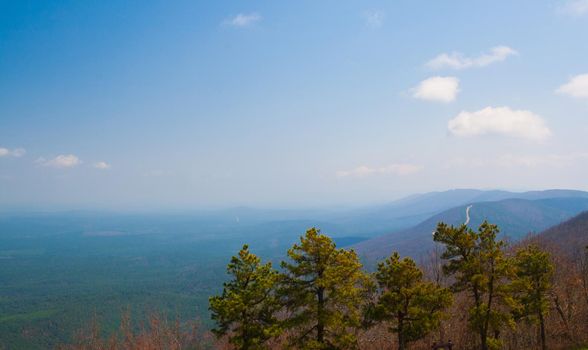 The Ouachita Mountains seen from the Talimena Scenic Drive in southeast Oklahoma