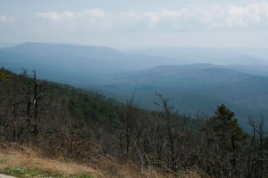 The Ouachita Mountains seen from the Talimena Scenic Drive in southeast Oklahoma