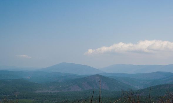 The Ouachita Mountains seen from the Talimena Scenic Drive in southeast Oklahoma