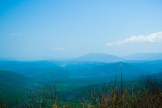 The Ouachita Mountains seen from the Talimena Scenic Drive in southeast Oklahoma