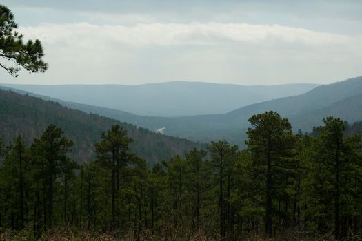 The Ouachita Mountains seen from the Talimena Scenic Drive in southeast Oklahoma