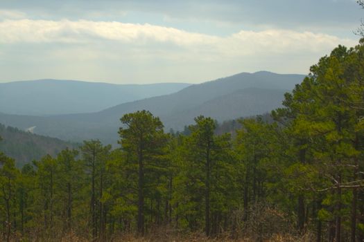 The Ouachita Mountains seen from the Talimena Scenic Drive in southeast Oklahoma