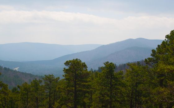 The Ouachita Mountains seen from the Talimena Scenic Drive in southeast Oklahoma