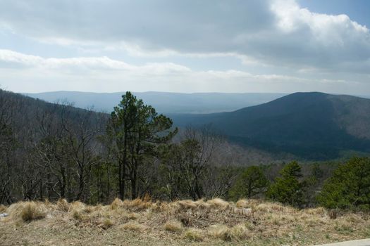 The Ouachita Mountains seen from the Talimena Scenic Drive in southeast Oklahoma
