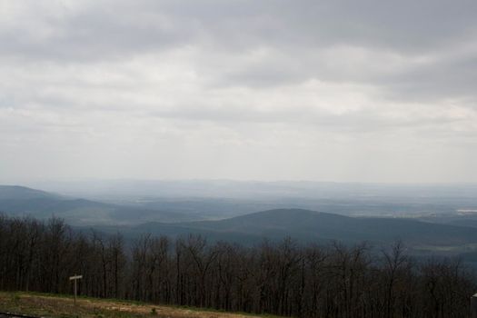 The Ouachita Mountains seen from the Talimena Scenic Drive in southeast Oklahoma