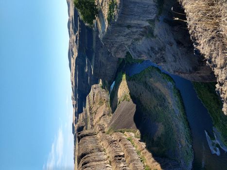 landscape canyon views at palouse falls washington before sunset