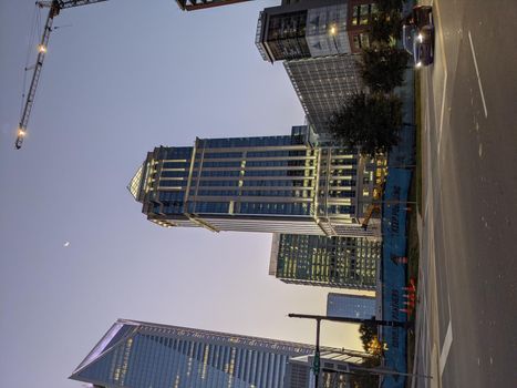 uptown charlotte north carolina usa early morning