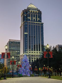 uptown charlotte north carolina usa early morning