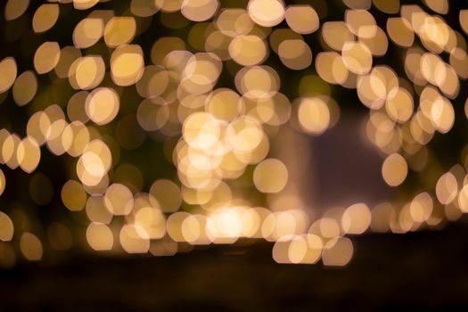 Abstract blurred Christmas light bokeh background.