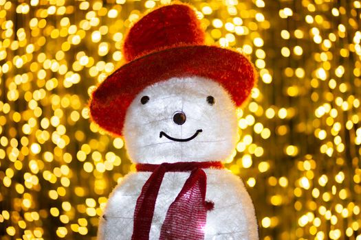 Abstract blurred Christmas light bokeh background.