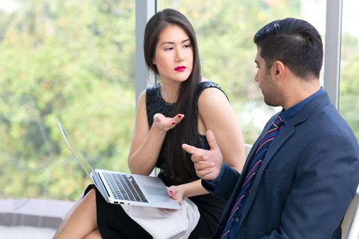 business coworkers in team meeting discussion