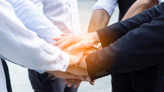 Midsection Of Businessmen Shaking Hands