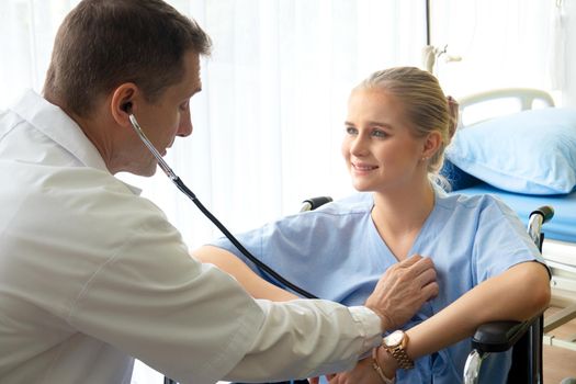 Doctor and patient in hospital