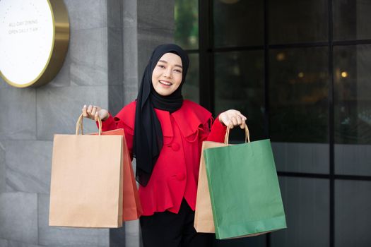 Woman with Shopping Bags