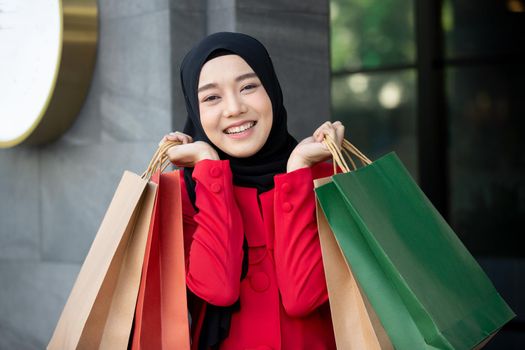 Woman with Shopping Bags