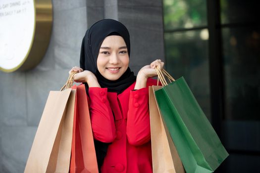 Woman with Shopping Bags