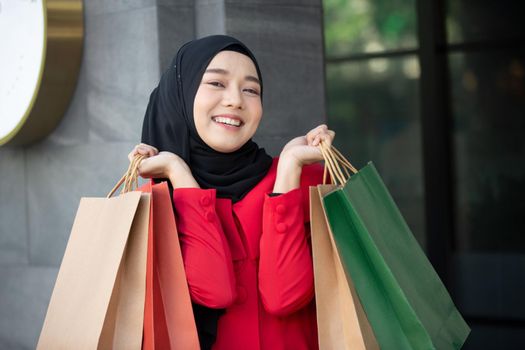 Woman with Shopping Bags