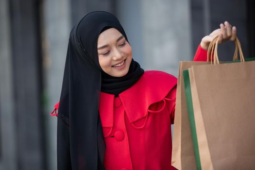 Woman with Shopping Bags