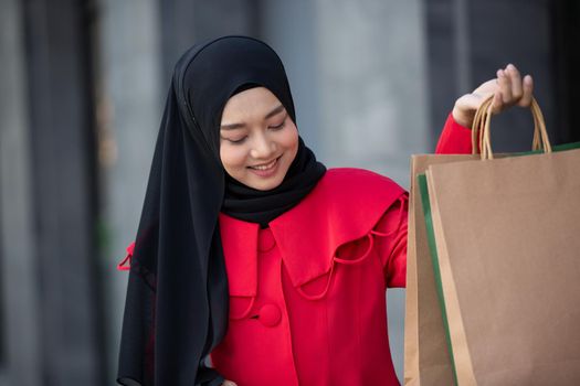 Woman with Shopping Bags