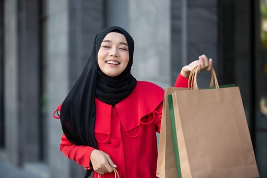 Woman with Shopping Bags