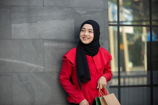 Woman with Shopping Bags