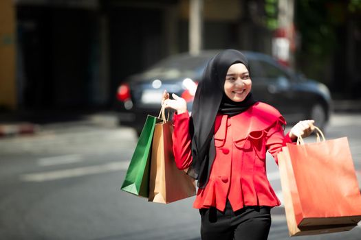 Woman with Shopping Bags