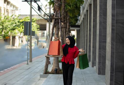 Woman with Shopping Bags