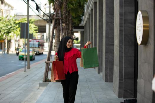 Woman with Shopping Bags