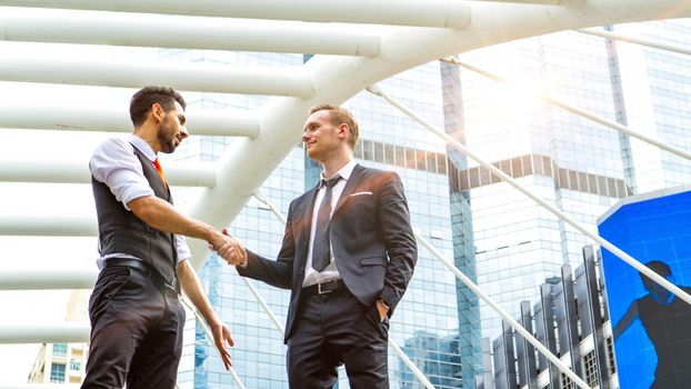 handshake of business People Colleagues Teamwork Meeting .Hold hand and shaking hand.