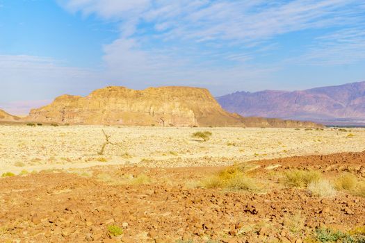 View of landscape in the Timna Valley, Arava desert, southern Israel