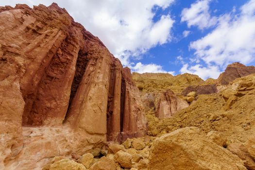 View of the Ammerm columns rock formation, Arava desert, Southern Israel