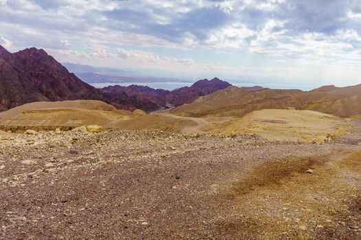 Desert landscape in the Eilat Mountains, southern Israel