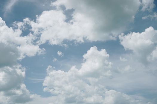 Copy space minimal concept of summer blue sky and white cloud abstract blank background.