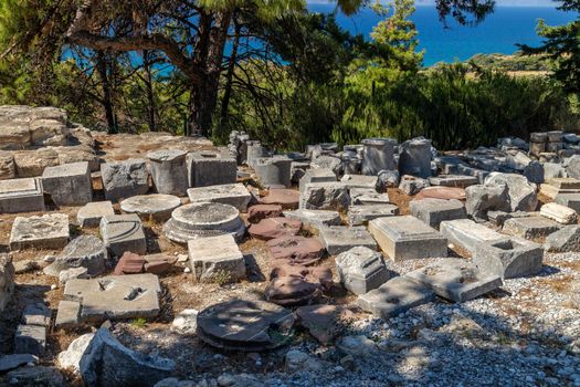 Excavation site of the ancient city of Kamiros (Kameiros) at the westside of Rhodes island, Greece