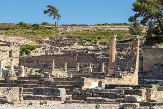 Excavation site of the ancient city of Kamiros (Kameiros) at the westside of Rhodes island, Greece