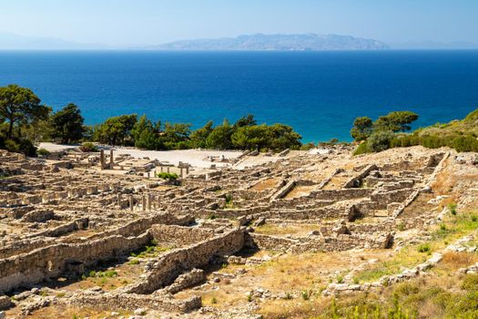 Excavation site of the ancient city of Kamiros (Kameiros) at the westside of Rhodes island, Greece