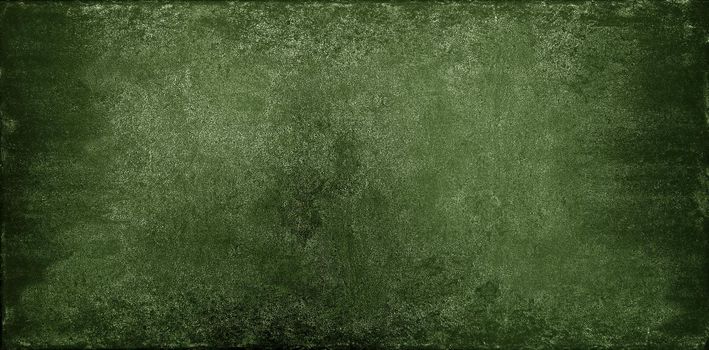 Grunge dark green uneven stone texture background with cracks and stains